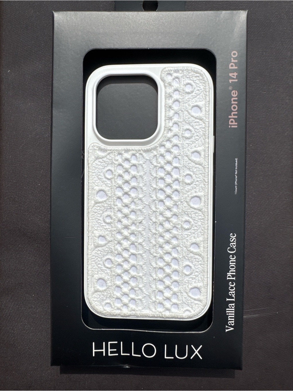 Hello Lux Vanilla Lace iPhone 14 Pro Case - White